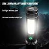 Super Bright LED Flashlight Rechargeable Torch Portable Work Light Outdoor Camping Light Can Telescopic Zoom Support USB Output