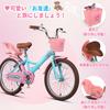 Sasha Cute Butterfly Pattern Plush Bicycle with Doll 20 8 To 15 Years Infants and Elementary School Practice City Riding Front Blue Light Blue [Glerc]