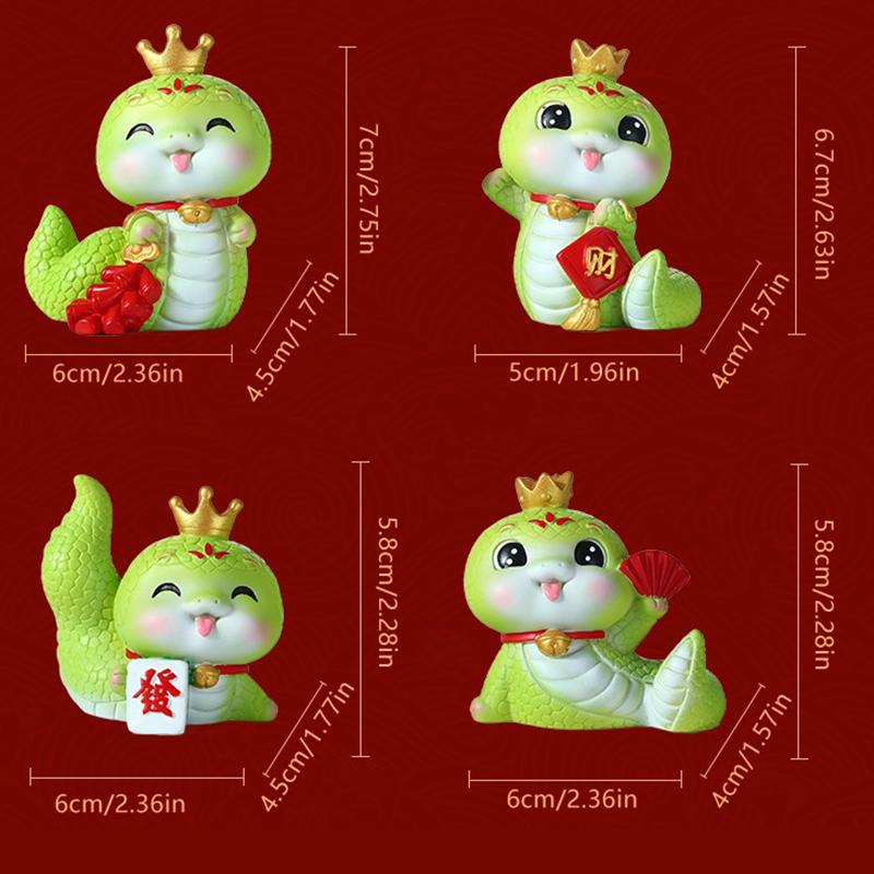2025 год Змеи Украшение Мультфильм Счастливая Змея Фигурка Микро Пейзаж Автомобиль Интерьер Домашний Рабочий Стол Украшение