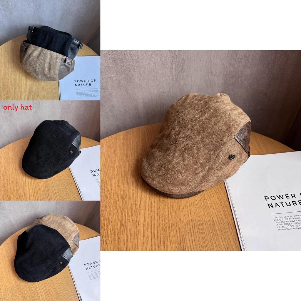 Простой Ретро Однотонный Замшевый Нейтральный Повседневный Берет для Повседневной Зимней Моды