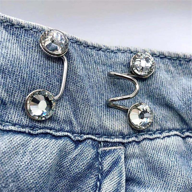 Tighten Waist Artifact Nail-free Adjustable Snap Waist Buckle Detachable Brooch Fixed Button