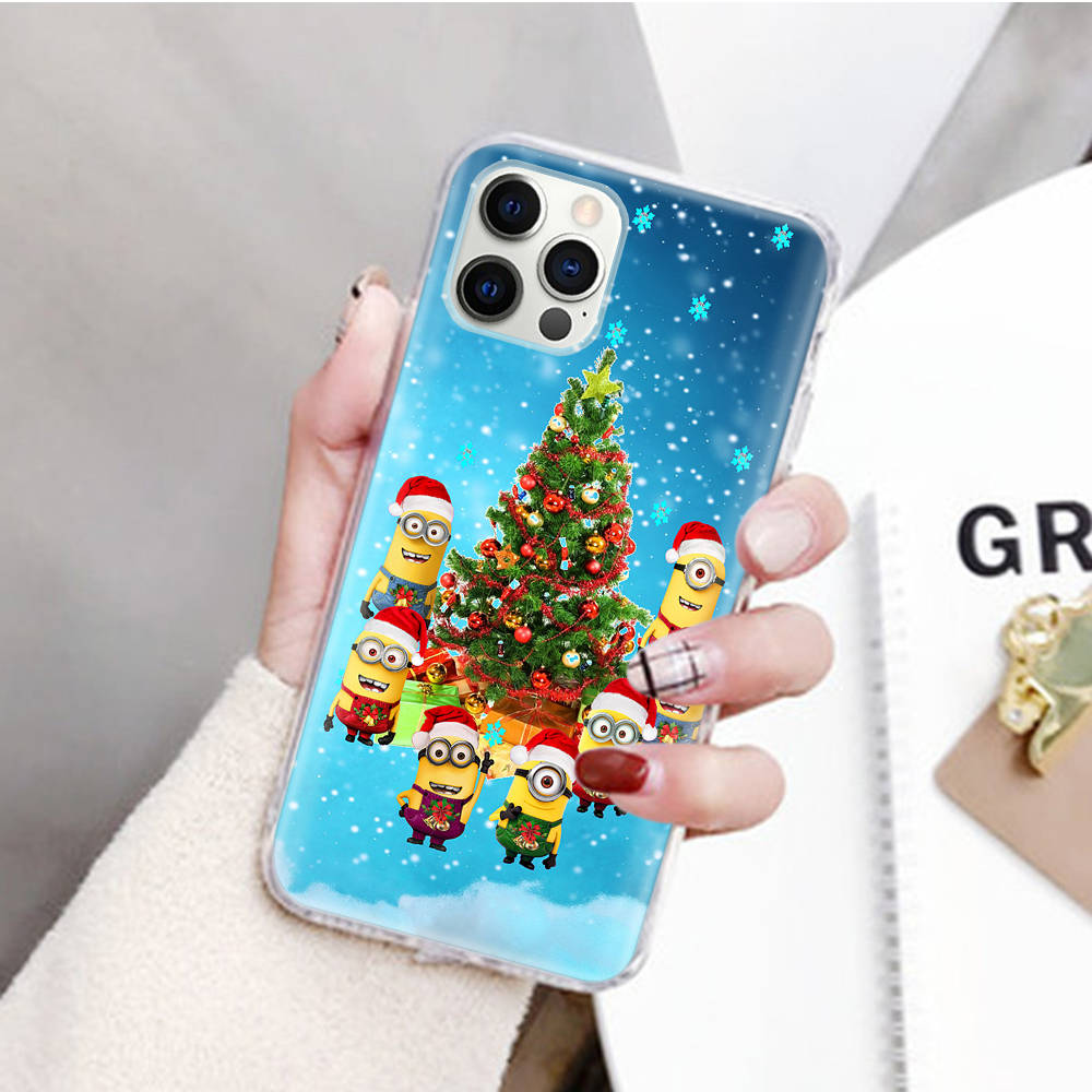 JM29 Я люблю Minion Прозрачный чехол для Samsung A04 A14 A23 M33 M53 Realme 10 9 C35 C55 VIVO Y02 X80 Infinix Hot 30 Note 11 Tecno Spark 8P Pro