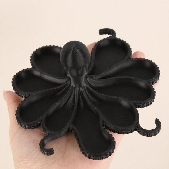 Octopus Jewelry Storage Tray with 8 Compartments Multi-purpose Necklaces Rings Earrings Trinket Organizer Holder Serving Tray Decoration