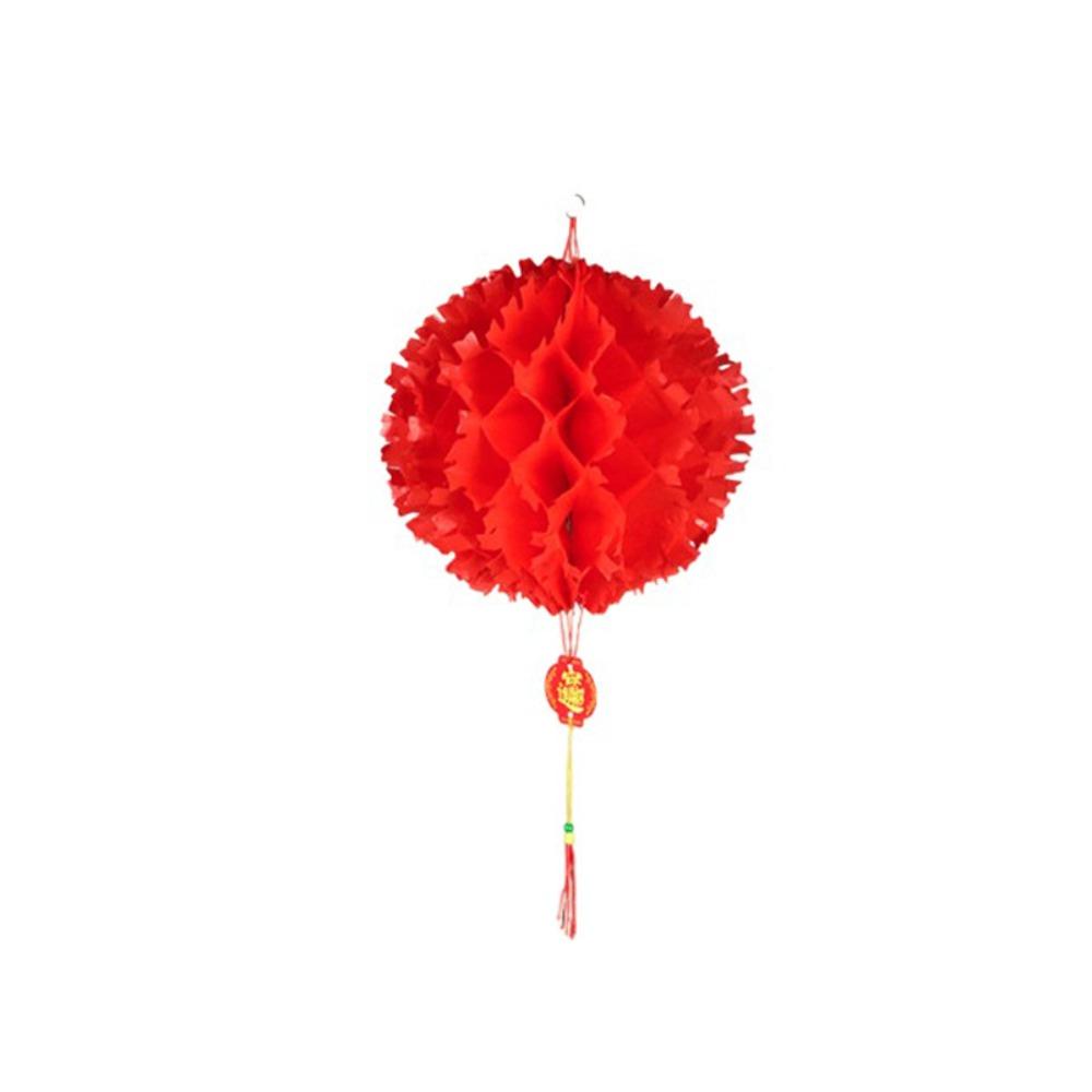 10PCS Waterproof Paper Lantern Ball Jagged Edges Spring Festival Pendant  Chinatown
