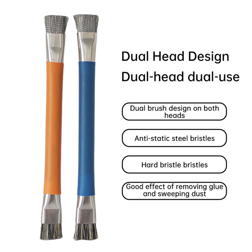 Safe Brush Anti-Static Motherboard PCB Cleaning Brush for Mobile Phone Repair Hand Tool Kit Double Head