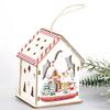Креативный красочный рождественский светодиодный светильник, деревянный домик, милая декоративная светящаяся хижина, мини-деревянные светящиеся хижины, подарки