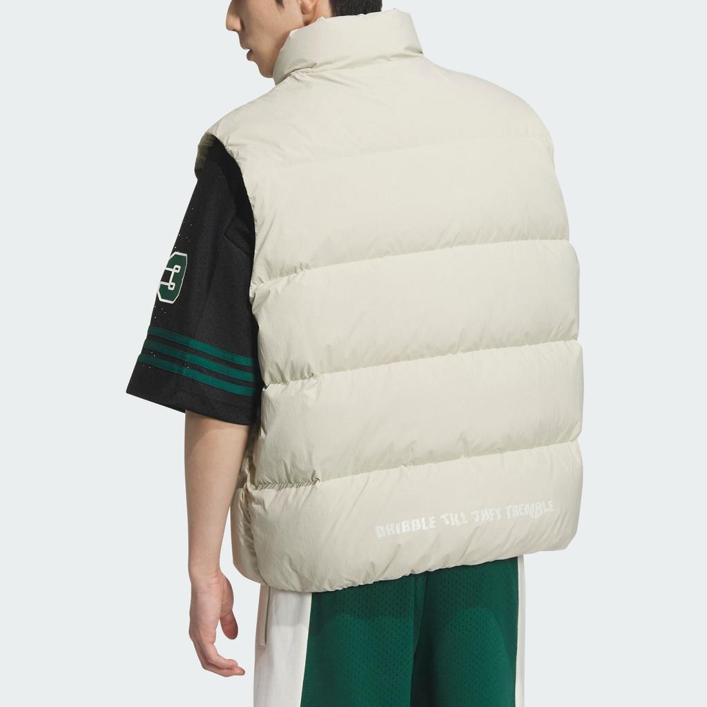 Adidas Баскетбольная активация Verbiage повседневный свободный жилет с воротником-стойкой мужские жилеты светло-серый с кунжутом JJ4963