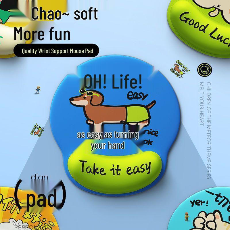 Customized Cartoon Gel Wrist Rest Mouse Pad - Thick, Non-Slip, Comfortable