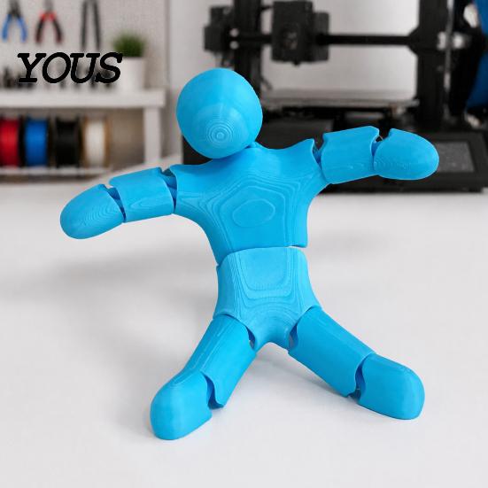 Гибкий шарнирный робот-украшение, 3D-печатная фигурка-экшн, Многопозиционная шарнирная креативная фигурка для декора офисного стола, Коллекционные фигурки