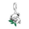 S925 Silver Animal Theme Bracelet Bead Charms Elephant Rabbit Leopard Lion Pendant Beads DIY Jewelry Making Accessories