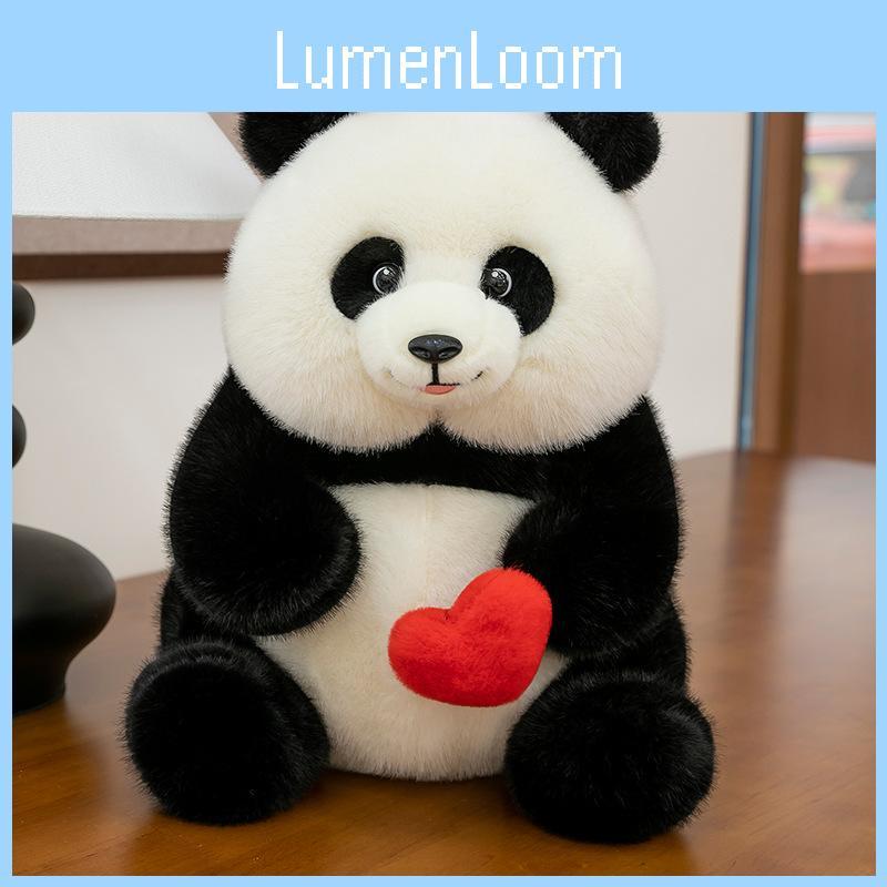 Panda Plush Toy With Soft Short Plush And Pp Cotton Filling For Kids Gift