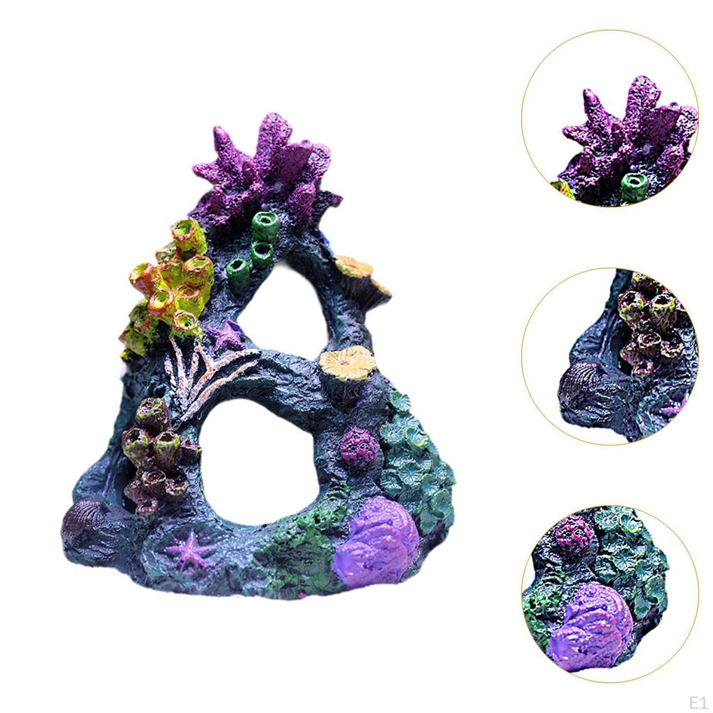 Resin Aquarium Coral Cave Betta Fish Hideout Landscaping Decoration Aquatic Plants