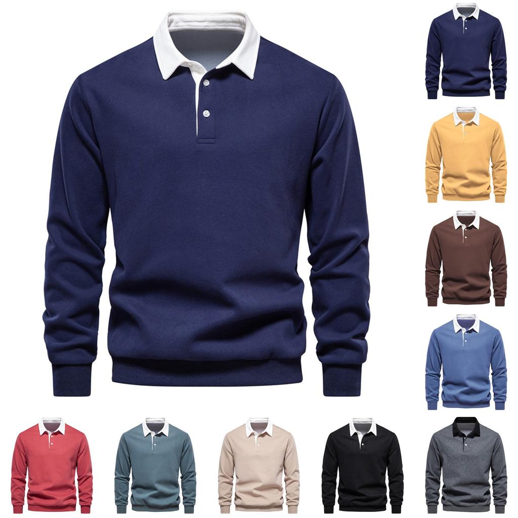 Мужская модная футболка с длинным рукавом и вышивкой, весенне-осенний пуловер с длинными рукавами, толстовка