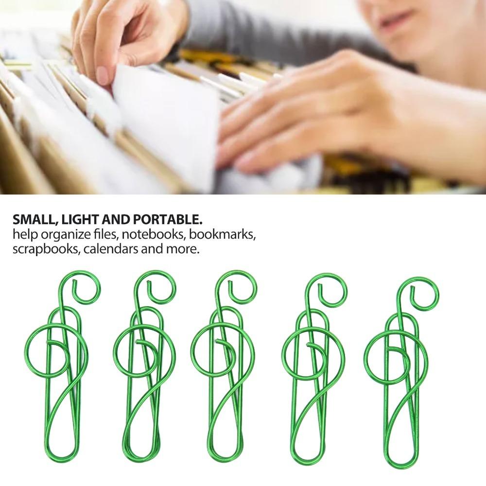 100 Pcs Anti Slip Cute Paper Clips Gold/ Green Cool Paper Clips Cute Fancy Paperclips Office