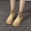 Fashion Women's Boots Back Zipper 2024 Hot Sale Fashion Round Toe Wear Resistant Autumn Winter New Shoes for Women Botines Mujer