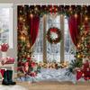 Рождественские украшения Душевая занавеска Зимняя снежная сцена Рождественская елка Рождественские подарки Полиэстер Душевая занавеска Декор для ванной комнаты
