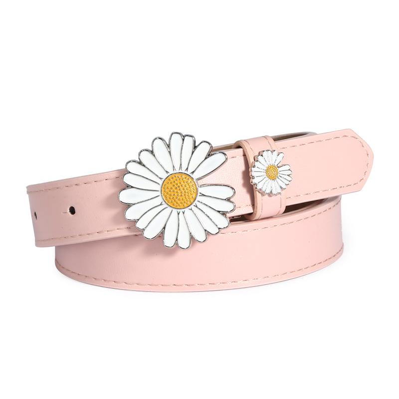 PU Belts and Elastic Band Belt Connection With Metal Buckles for Ladies Pin Color Navy Material