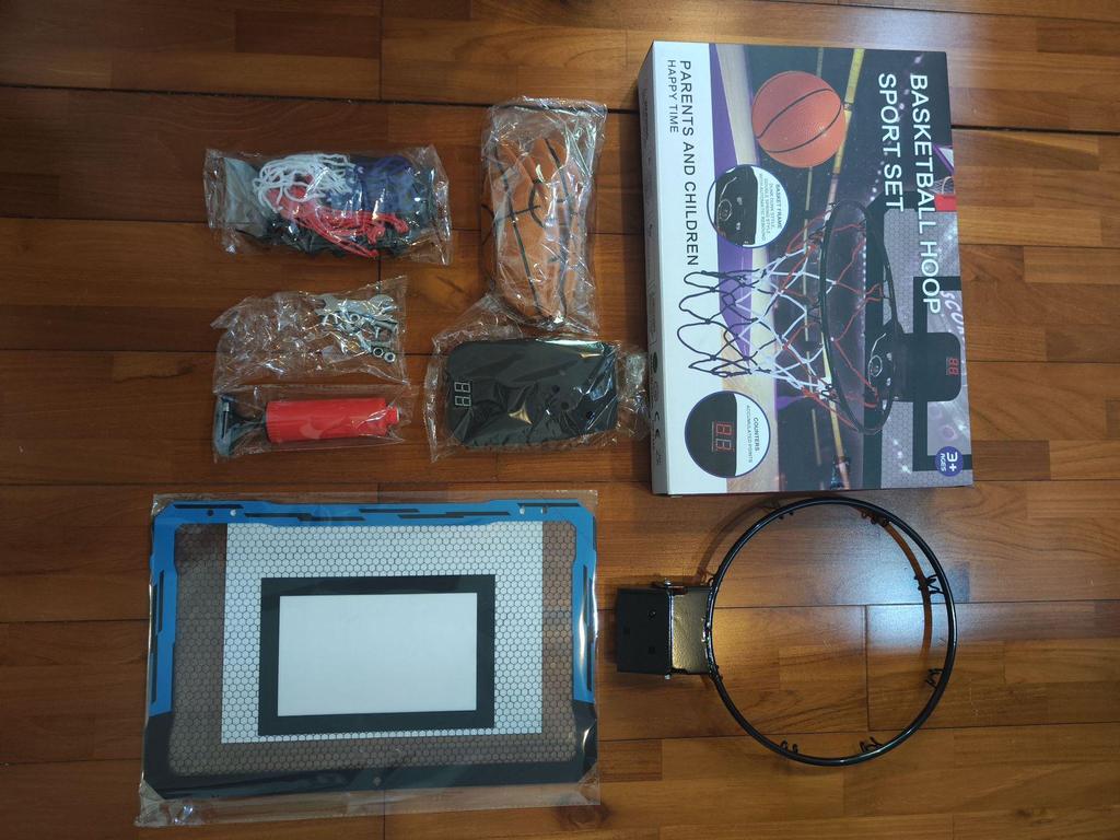 Электронное баскетбольное кольцо с функцией подсчета очков без ударов - складная рама для бросков сверху и снизу для игры в помещении и на открытом воздухе