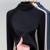 Autumn and Winter Women's Bottoming Shirt Dralon Warm Stacked Collar Long-sleeved Double Faced Velvet Inner Tops