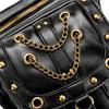 Johnature Punk Rivet Women Waist Pack Outdoor Chain Moto & Biker Belt Bag Pu Leather Multifunctional Shoulder Bags