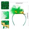 StPatrick Festival Celebration Headband Party Sequins Mini Green Hat Hair Hoop Shamrock Headbands Irish Hair Accessories