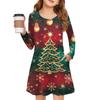 Christmas Day Girls' Long Sleeve Dress - Color Pocket Dress