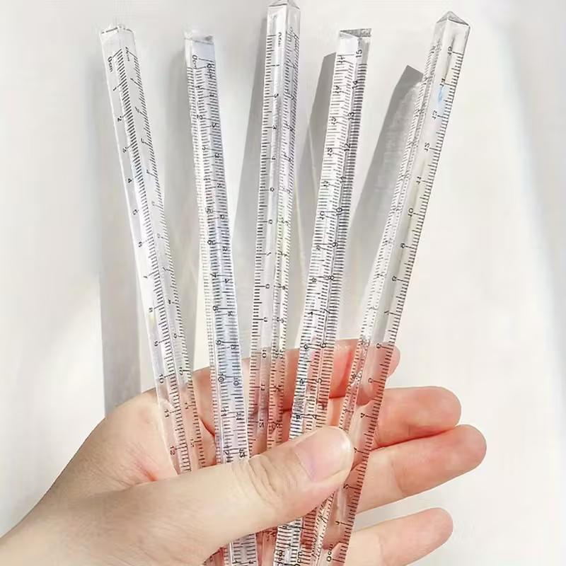1 шт. Прозрачная треугольная линейка Школьные и офисные принадлежности Канцелярские товары