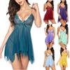 New Sling Lingerie for Women Deep-V Lace Babydoll Sleepwear Boudoir Outfits Plus Size