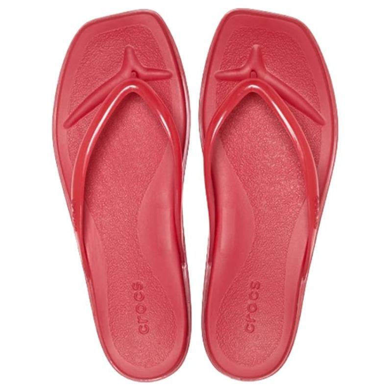 Crocs Женские модные удобные дышащие шлепанцы Miami Jelly Red для улицы 212866-7DJ