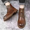 Fashionable Versatile Spring Autumn New High Top Men's Shoes Casual Comfortable Men's Shoes Trendy Retro Simple Warm Short Boots