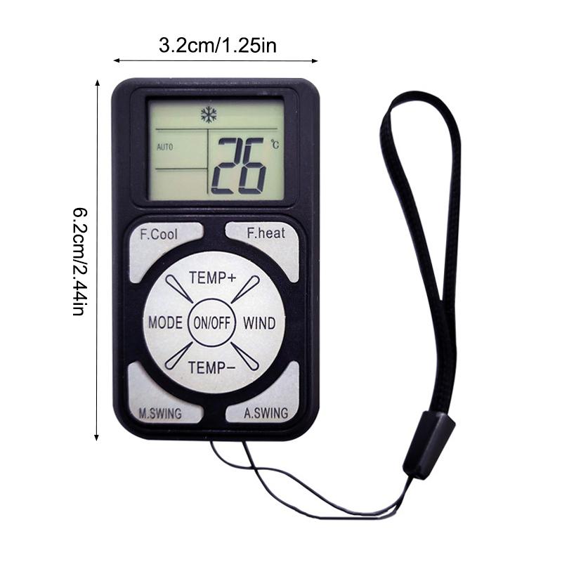 Mini Portable Universal Ac Remote Control, Luminous Lcd Glow In Dark Compatible With All Major Air Conditioners