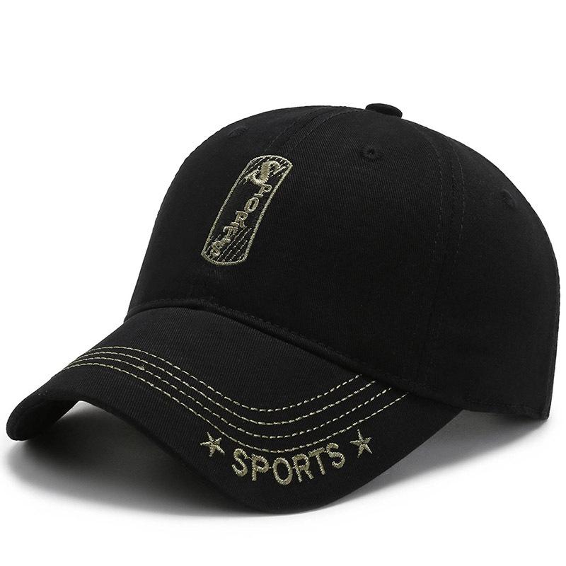 Hat Men's Versatile Camouflage Embroidered Cap Women's Tongue Cap Casual Outdoor Baseball Cap Couple Sun Hat Tide