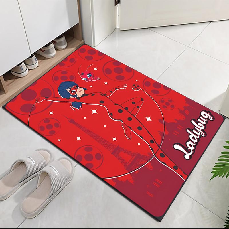 Ladybug Printed Carpetrugfor Office Chair Living Room Bedroom Kitchen Room Decor Gifts