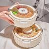 Вращающаяся тарелка для сухофруктов и закусок с крышкой и ручкой, 6 отделений, сервировочное блюдо, для дома и улицы, можно мыть в посудомоечной машине, контейнер для закусок