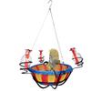 Small Hummingbird Feeder Leak-Proof Water Bowl Wild Bird Feeders With 3 Feeding Ports For Pets Garden Patio Yard Lawn Wildlife