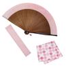 Веер Набор с веером Spring Pink [Osaka Choseido] Веер, Дамы, Женский, Стильный, Деловой, Сумка, Держатель, Платок, Бриз, Хакусан,