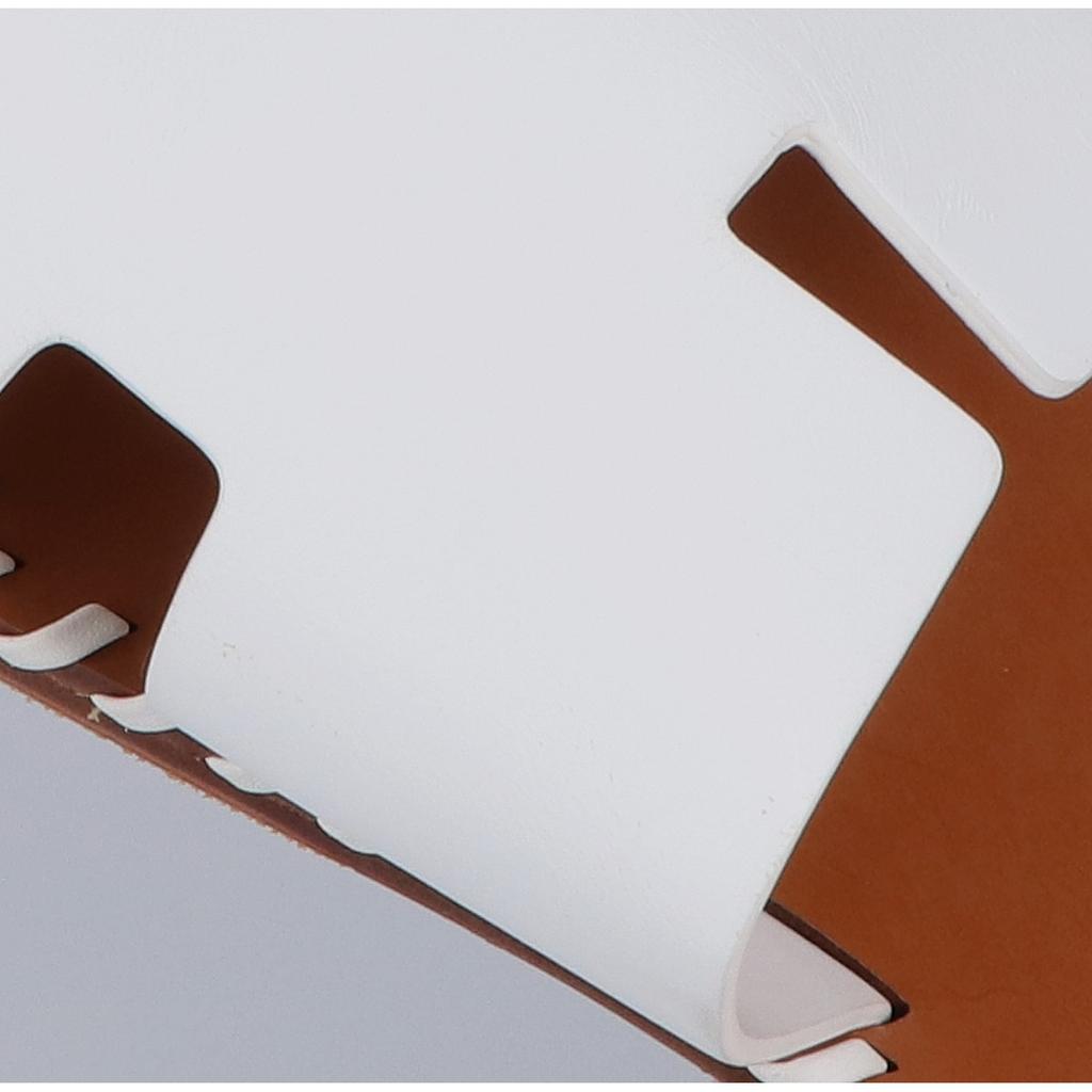 Hermes 221797ZH Oran Tresse Flat Shoes 44 whiteUsed