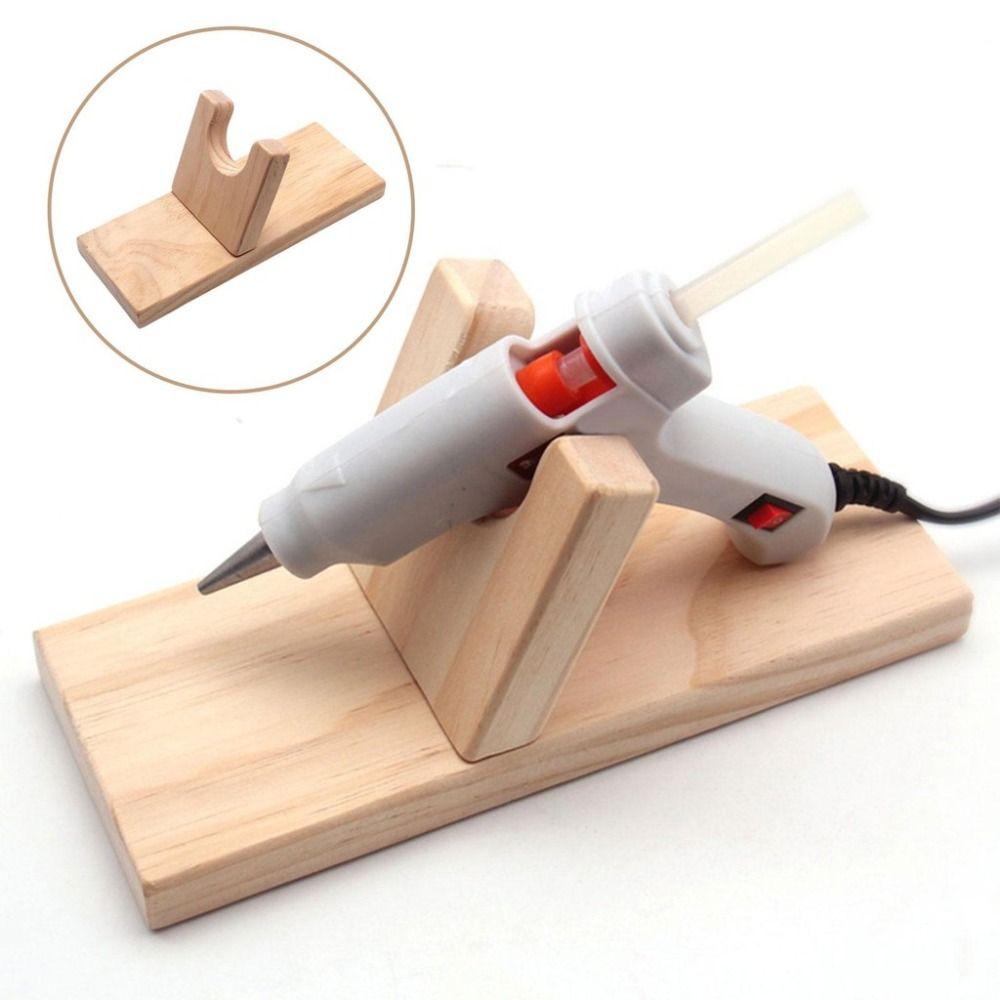 Wooden Hot Glue Holder DIY Hot Glue Support Stand Durable Craft Room Organizer