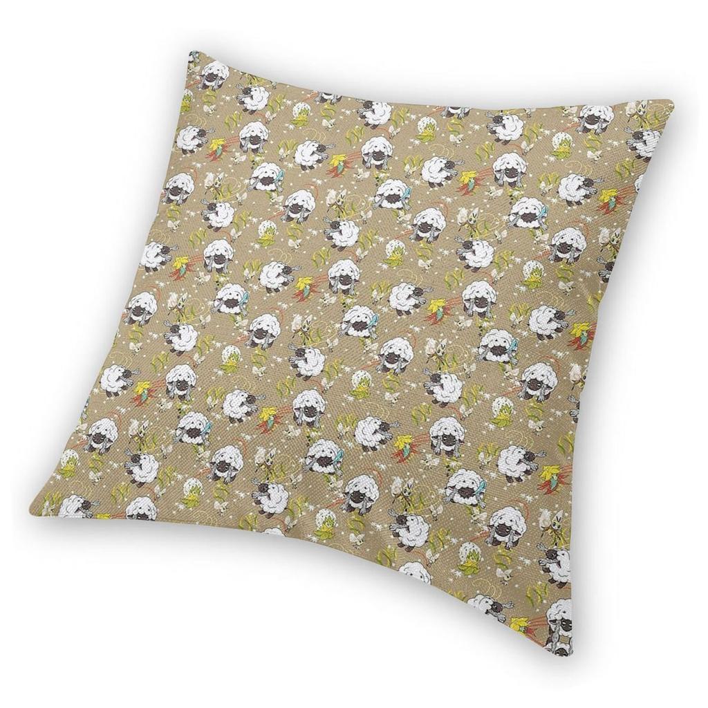 Fall Floof Wooloo Square Pillowcase Polyester Linen Velvet Printed Zip Decorative Home Cushion Cover