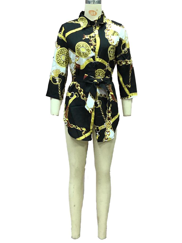 Юбка с золотой цепочкой и принтом в европейском и американском стиле «бабочка»: 2025 Новое модное сексуальное короткое платье осень/зима