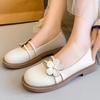 Shoes for Women Fashion Spring and Autumn Women's Pumps Solid Color Mary Jane Flowers Round Toe Shallow Mouth Shoes Women