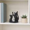 Милая Фигурка Кошачьей Семьи, 3D-печатная Скульптура Родителей-Кошек и Котенка, Современное Настольное Украшение с Кошкой, Подарок для Любителей Кошек