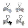 Elegant Bows-Tie Keychain Bowknot Charm Butterfly Knot Keyring Detachable Phone Lanyard Ornament for Fashionable Women