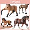 Реалистичная ПВХ Клейдесдальская Пони Жеребенок Статическая Модель Игрушка Лошадь для Детской Игры