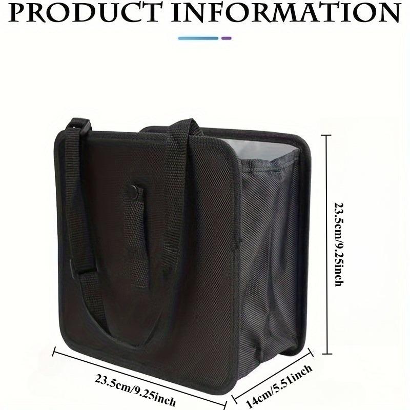 1Pc Car Chair Back Hanging Bag Portable Pure Black Storage Folding Storage Box, Cleanable Folding Hanging