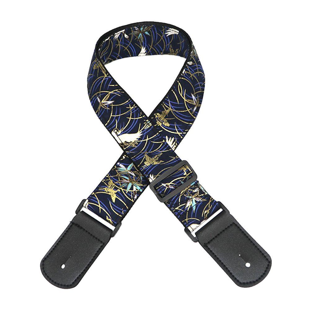 Vintage Guitar Strap Embroidered Print Guitar Shoulder Belt Bass Belts Electric Guitar Belts Bass