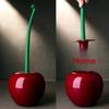 Cherry Toilet Brush - Long Handle Soft Bristle Toilet Brush for Home Use, Creative Plastic Cleaning Brush Set for Toilet