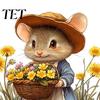 Easy Peel And Stick Murals Mouse Wall Stickers, Waterproof PVC Autumn Retro Fairy Tale Decals, Removable Sunflower Maple Leaf Window Clings Decals for