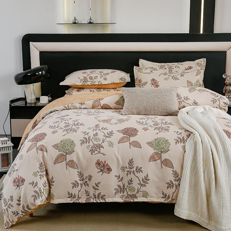 Комплект из четырех предметов из плотного хлопка с потертостями, комплект из 4 простыней и одеял, комплект из трех предметов для общежития