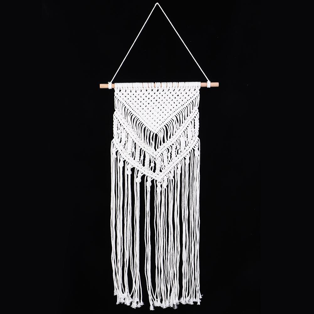 Hanging Woven Tapestry Art Decoration with Tassel for Wedding Bedroom Home Wall Decor